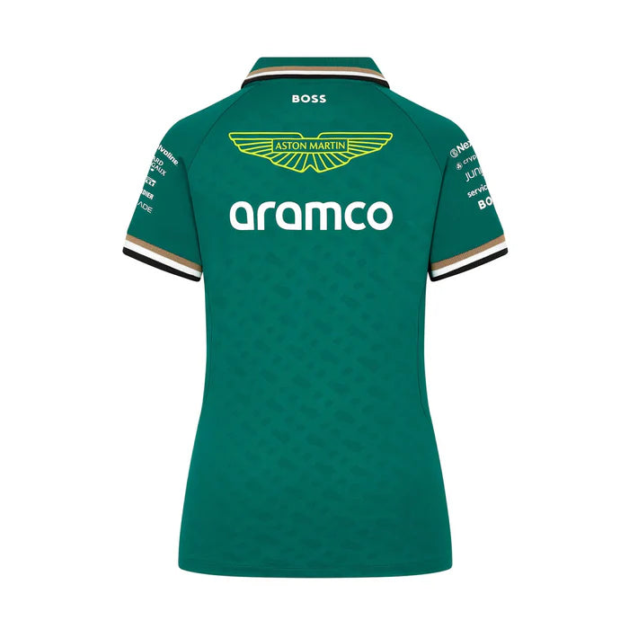 Polo Oficial del Equipo 2024 Aston Martin Aramco F1 Mujer