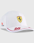 Escudería Ferrari HP Gorra Oficial de Charles Leclerc 2025 Blanco