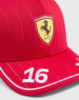 Escudería Ferrari HP Gorra Oficial de Charles Leclerc 2025 Rojo