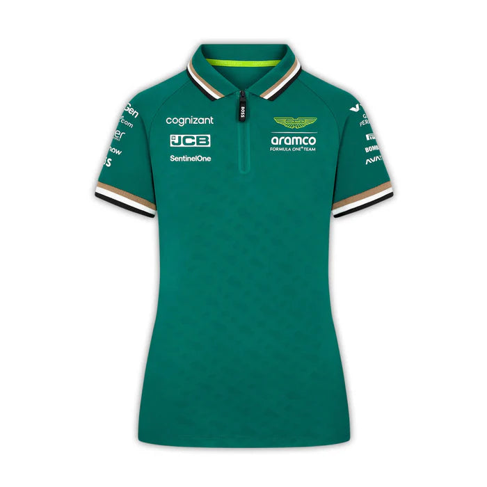 Polo Oficial del Equipo 2024 Aston Martin Aramco F1 Mujer