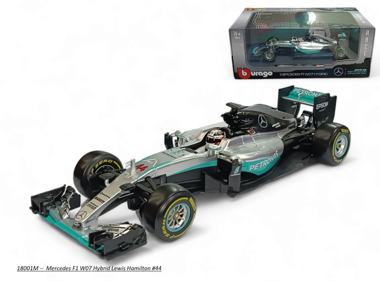Mercedes F1 WO7 Hybrid (2016) - Monoplaza a Escala 1:18 (Lewis Hamilton)