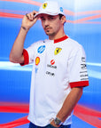 Escudería Ferrari HP Gorra Oficial de Charles Leclerc 2025 Blanco