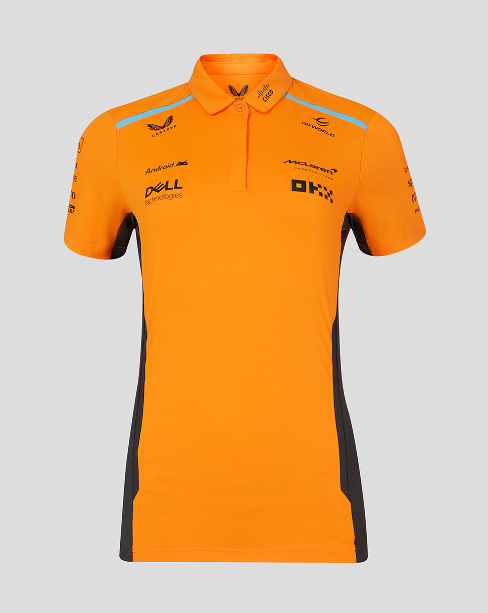 McLaren F1 Polo Oficial Team Replica 2024 - Papaya Mujer