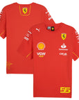 Escudería Ferrari F1 Remera Oficial Carlos Sainz 2024