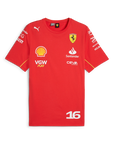 Escudería Ferrari F1 Remera Oficial Charles Leclerc 2024