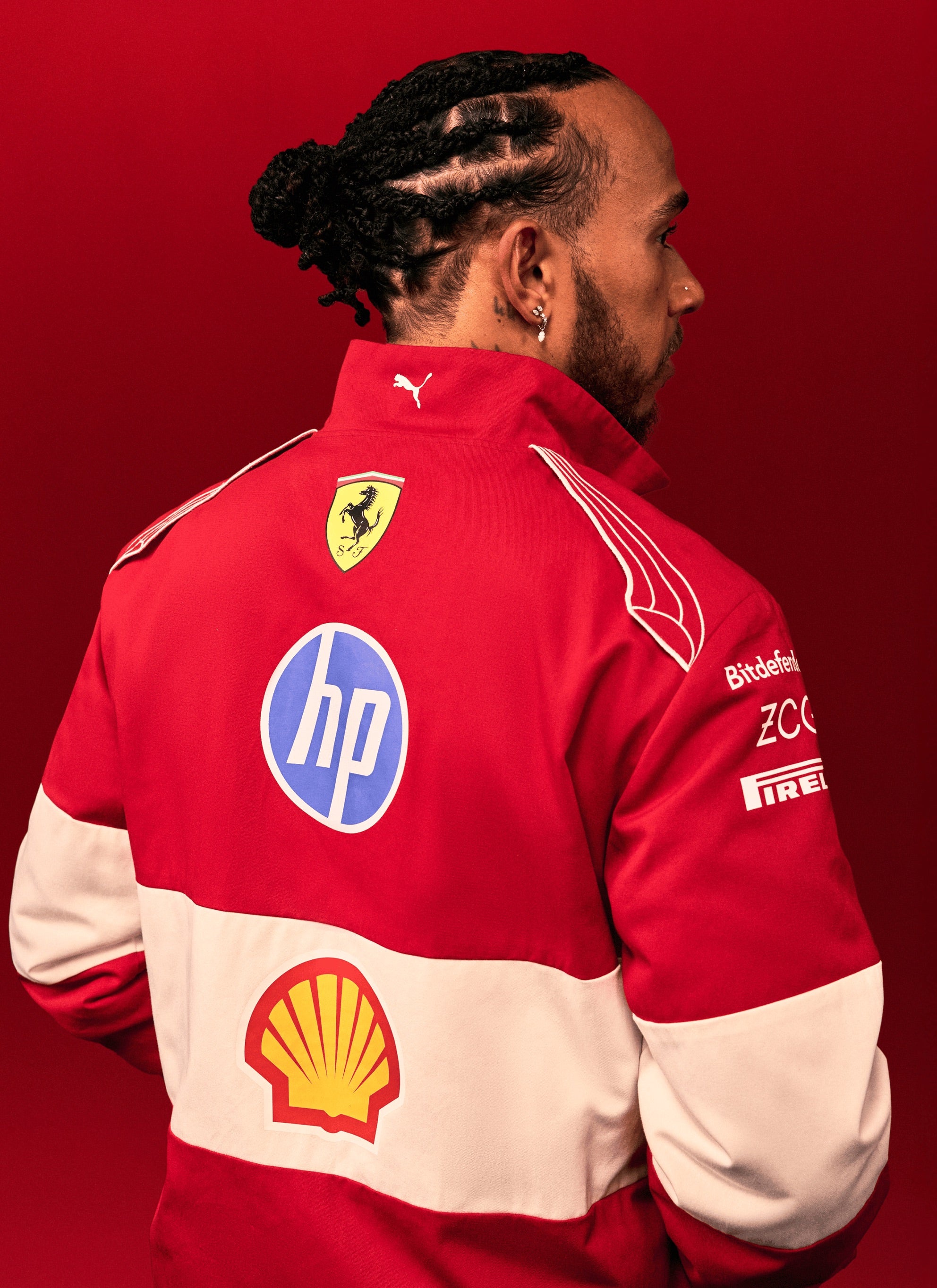 Escudería Ferrari HP Campera Vintage Oficial del Equipo 2025