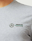 Mercedes Benz AMG Petronas F1 Remera con Logo Pequeño - Gris